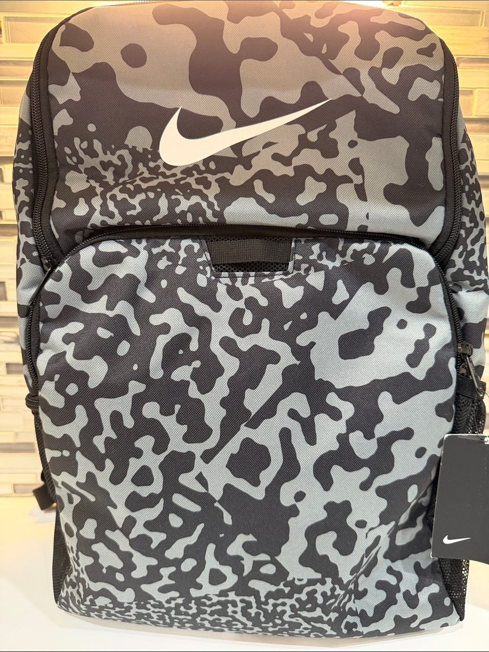 Nike Gray & Black Camo Backpack